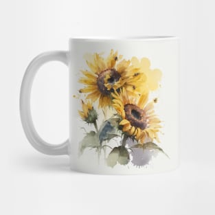 Watercolor Sunflowers: Bask in the Warmth of Summer Mug